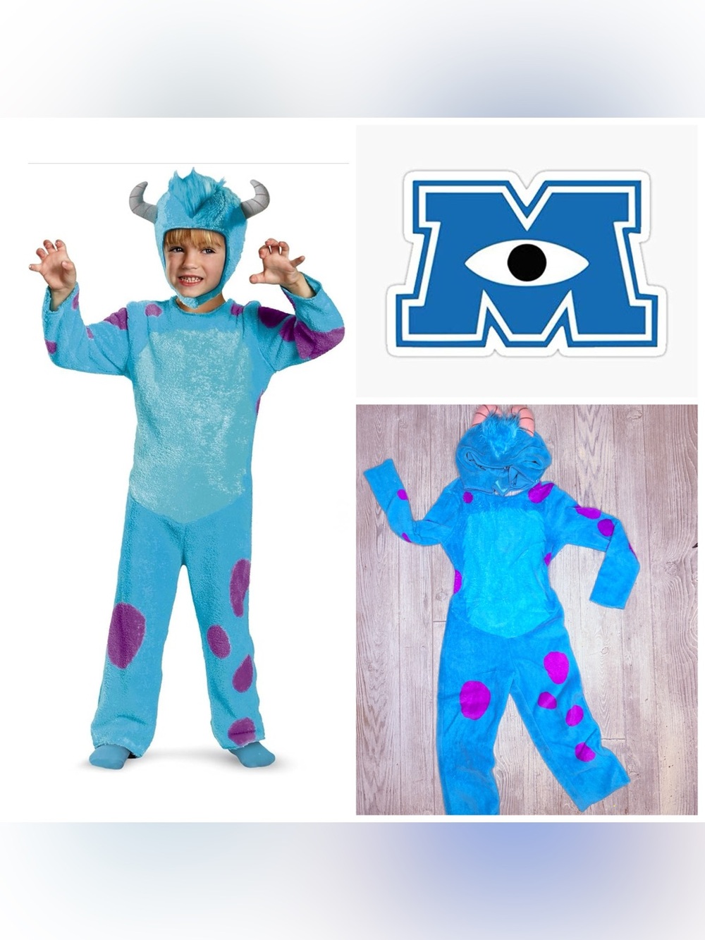 Monsters Inc sully 4-5t jumper Halloween costume and hat dress up cosplay